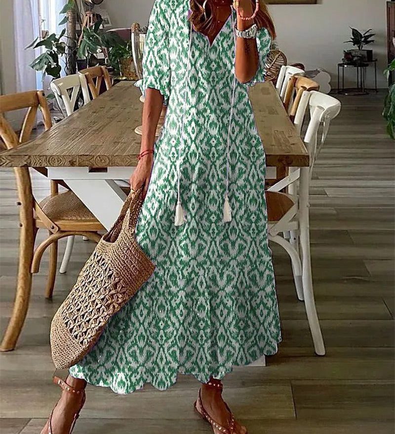 LEA - Elegantes Boho-Kleid mit Bauchabdeckung