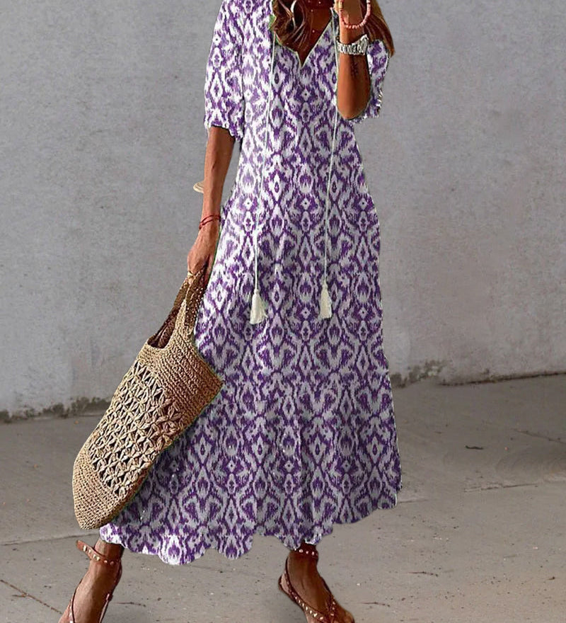 LEA - Elegantes Boho-Kleid mit Bauchabdeckung