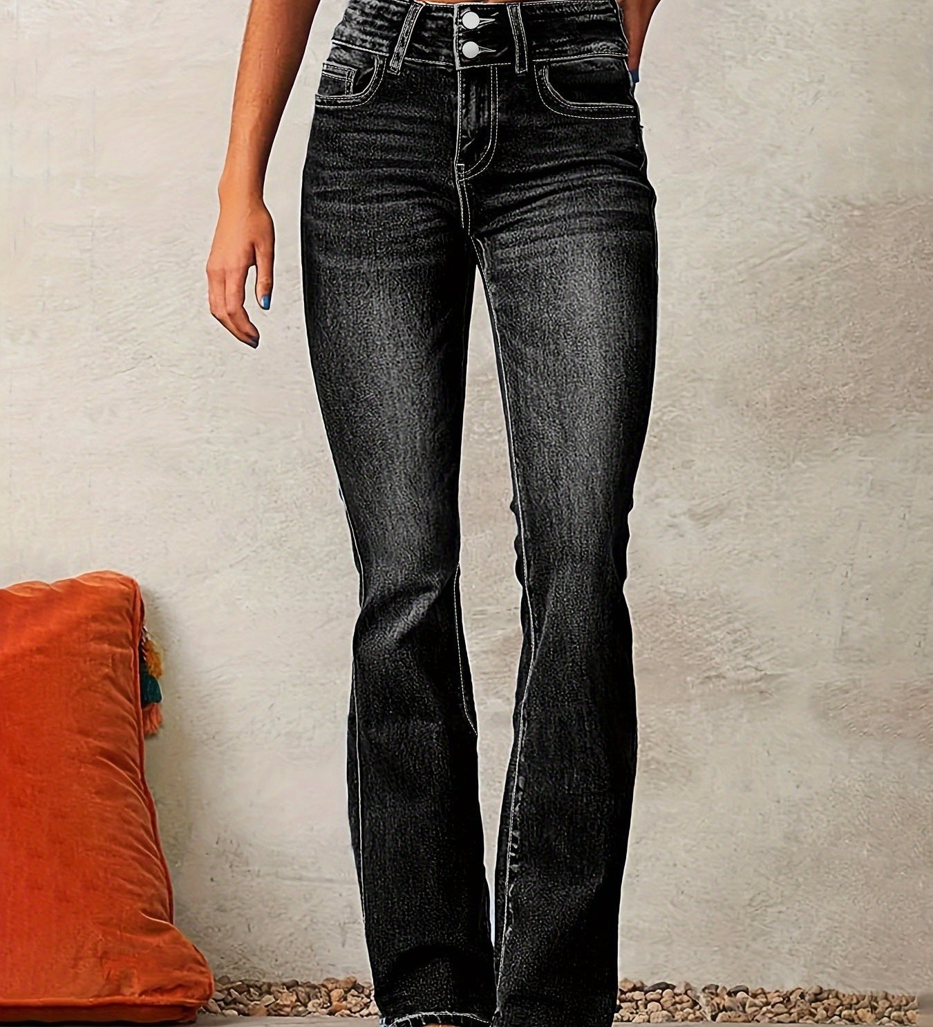 Marylène – Hoch taillierte, schicke Schlagjeans