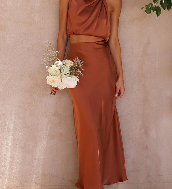 JULIA - Zweiteilige Satin-Kleid-Sets