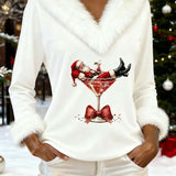 🎅✨ Melanie - Weihnachtsbluse mit Eleganz, Wärme und einem Hauch von festlichem Charme!