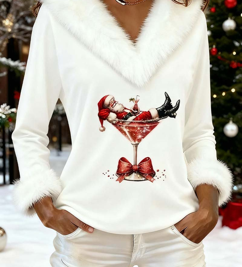 🎅✨ Melanie - Weihnachtsbluse mit Eleganz, Wärme und einem Hauch von festlichem Charme!