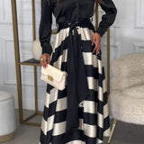 SURI - Stylisches und Raffiniertes Gestreiftes Kleid für Damen