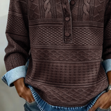 Gwen - Moderner Halbbrustpullover – Chic Denim-Stil