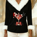 🎅✨ Melanie - Weihnachtsbluse mit Eleganz, Wärme und einem Hauch von festlichem Charme!