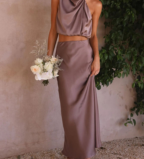 JULIA - Zweiteilige Satin-Kleid-Sets