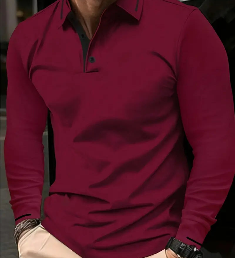 MICHAEL - Elegantes Langarm-Polo