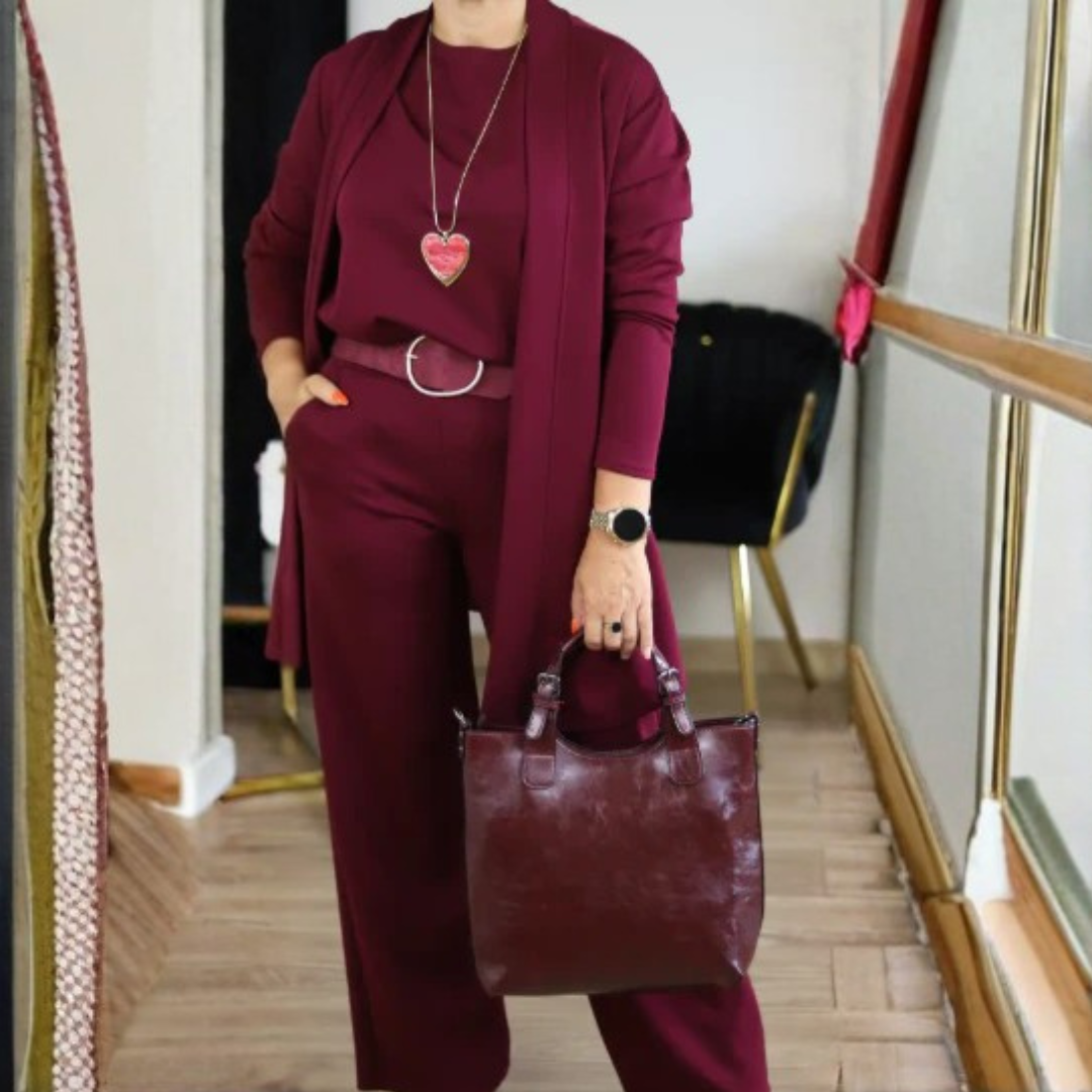 Gabriela - 3-teilige Kombination mit langem Cardigan