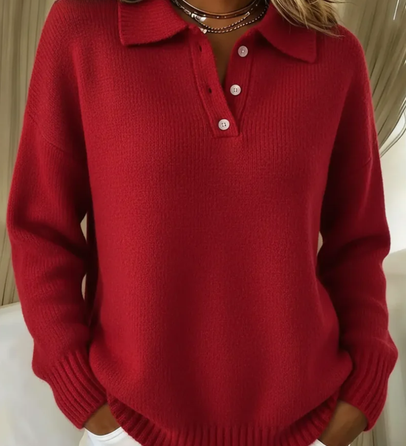 Olivia - Strick-Polo-Sweater