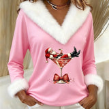 🎅✨ Melanie - Weihnachtsbluse mit Eleganz, Wärme und einem Hauch von festlichem Charme!