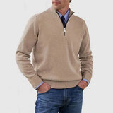 MARTIN - Raffinierter Pullover mit halbem Reissverschluss