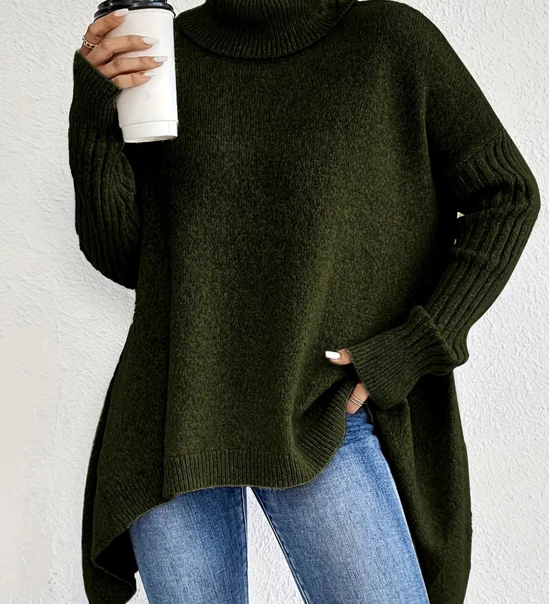 Mia - Pullover mit langen Ärmeln und hohem Kragen