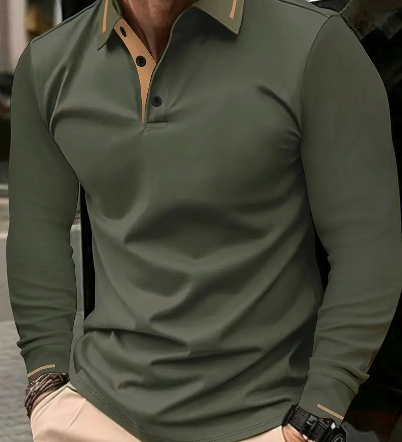 MICHAEL - Elegantes Langarm-Polo