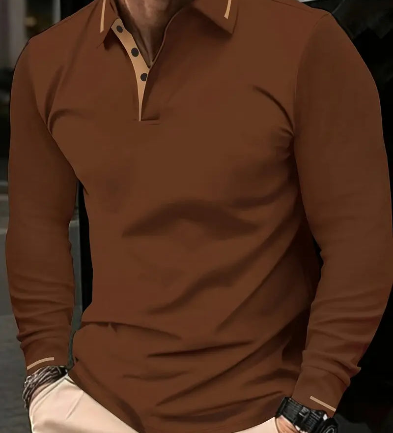 MICHAEL - Elegantes Langarm-Polo