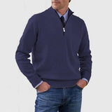 MARTIN - Raffinierter Pullover mit halbem Reissverschluss