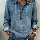 Gwen - Moderner Halbbrustpullover – Chic Denim-Stil