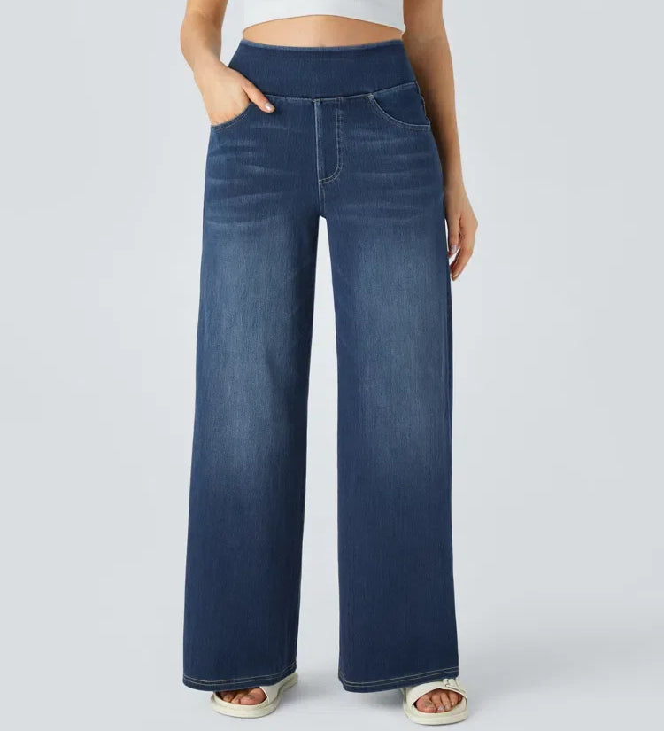 SILVIA - Komfort-Jeans mit hoher Taille und weitem Schnitt