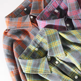 LEANDRA - ÜBERGRÖSSE KAROMUSTER VINTAGE HEMD