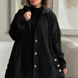 AVERY - Lässige Samt-Hoodiejacke für den Herbst