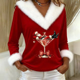 🎅✨ Melanie - Weihnachtsbluse mit Eleganz, Wärme und einem Hauch von festlichem Charme!