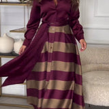 SURI - Stylisches und Raffiniertes Gestreiftes Kleid für Damen