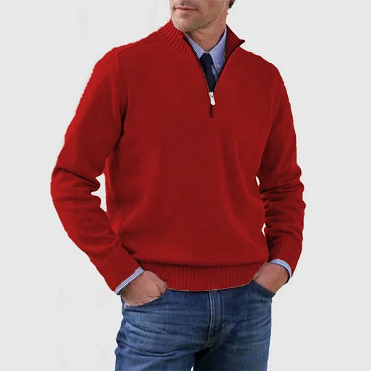 MARTIN - Raffinierter Pullover mit halbem Reissverschluss