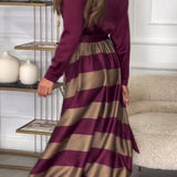 SURI - Stylisches und Raffiniertes Gestreiftes Kleid für Damen