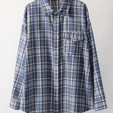 LEANDRA - ÜBERGRÖSSE KAROMUSTER VINTAGE HEMD