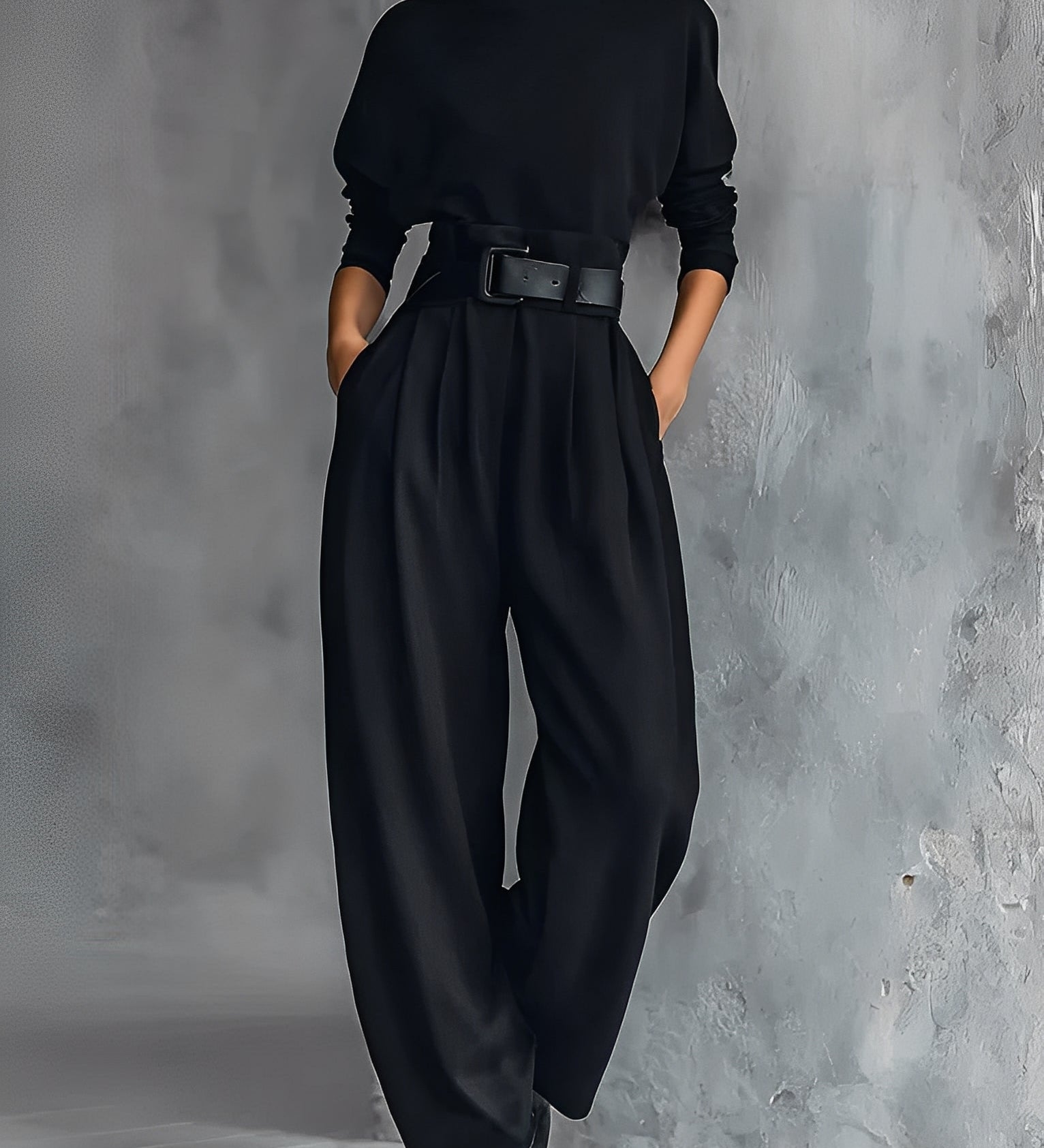 Maria – Set mit Rollkragen und geraden Hosen