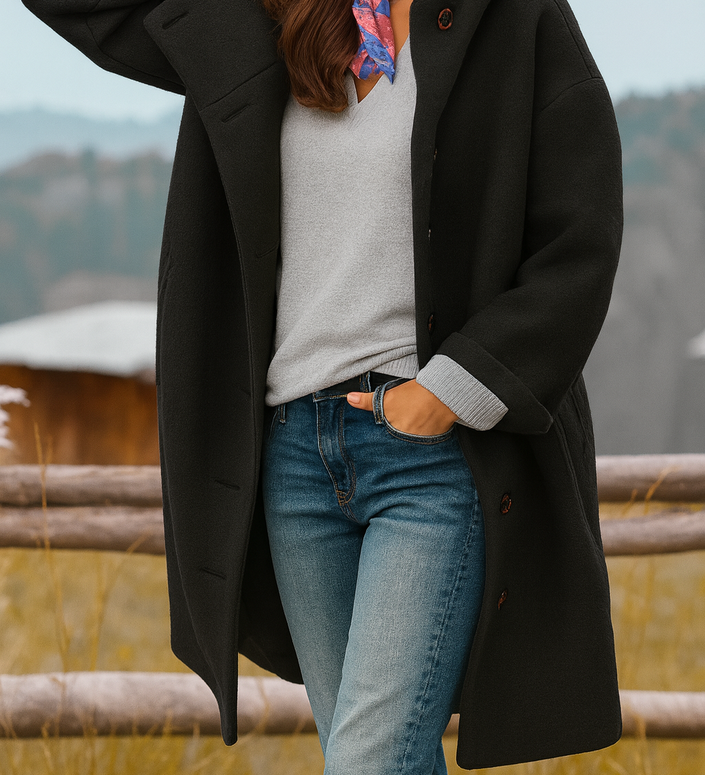 SAMIRA – Alltagsmantel mittellang und gemütlich