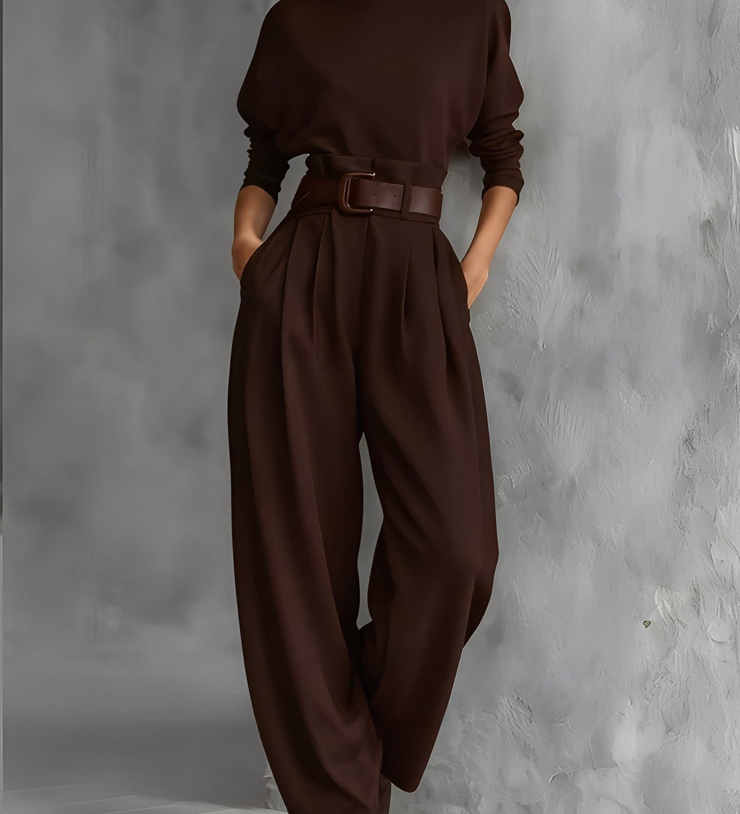 Maria – Set mit Rollkragen und geraden Hosen