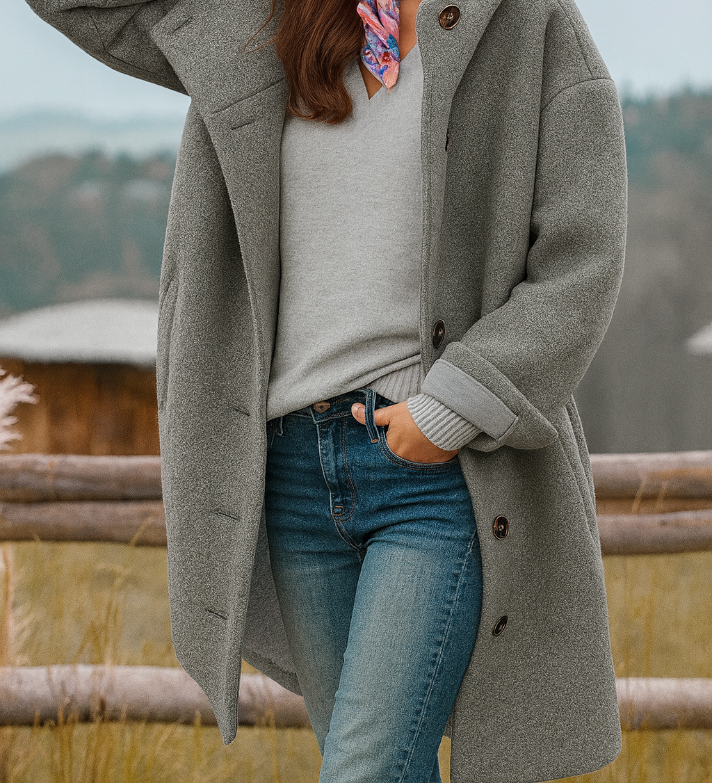 SAMIRA – Alltagsmantel mittellang und gemütlich