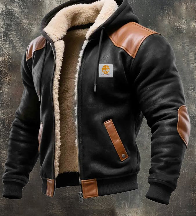 ADAM - WINTERJACKE MIT AUSGEWÄHLTEN LEDERDETAILS