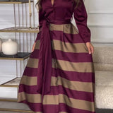 SURI - Stylisches und Raffiniertes Gestreiftes Kleid für Damen