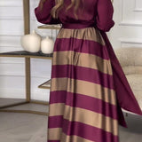 SURI - Stylisches und Raffiniertes Gestreiftes Kleid für Damen