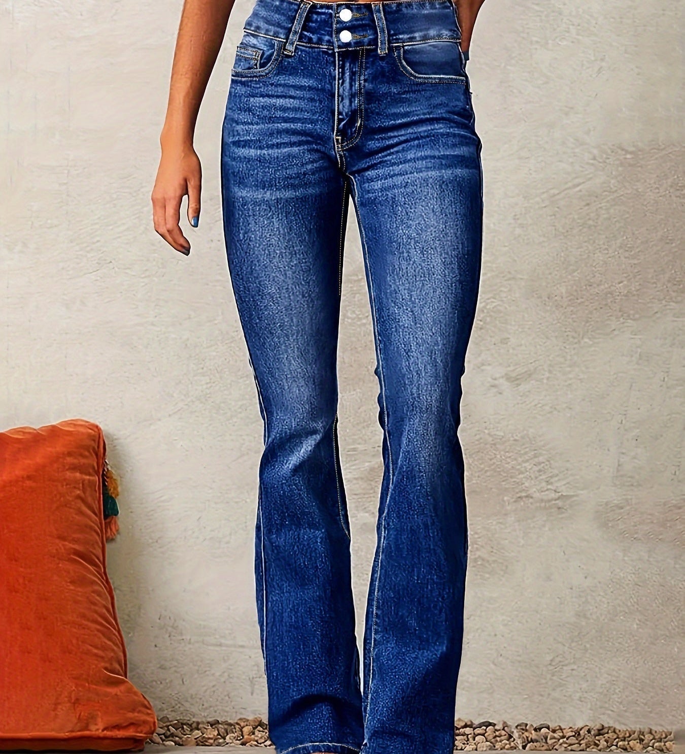 Marylène – Hoch taillierte, schicke Schlagjeans