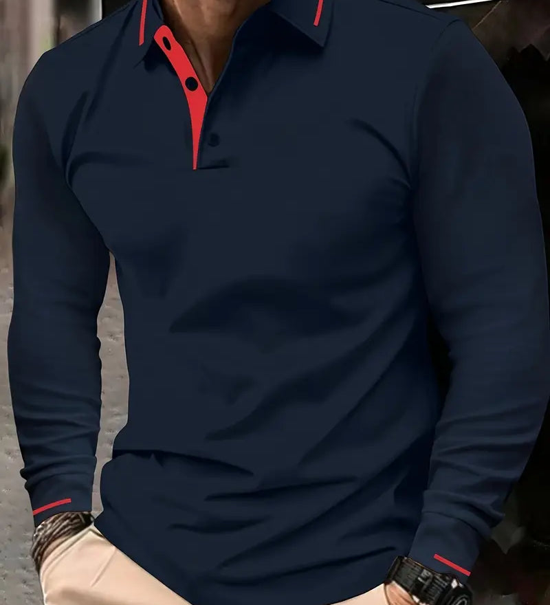 MICHAEL - Elegantes Langarm-Polo