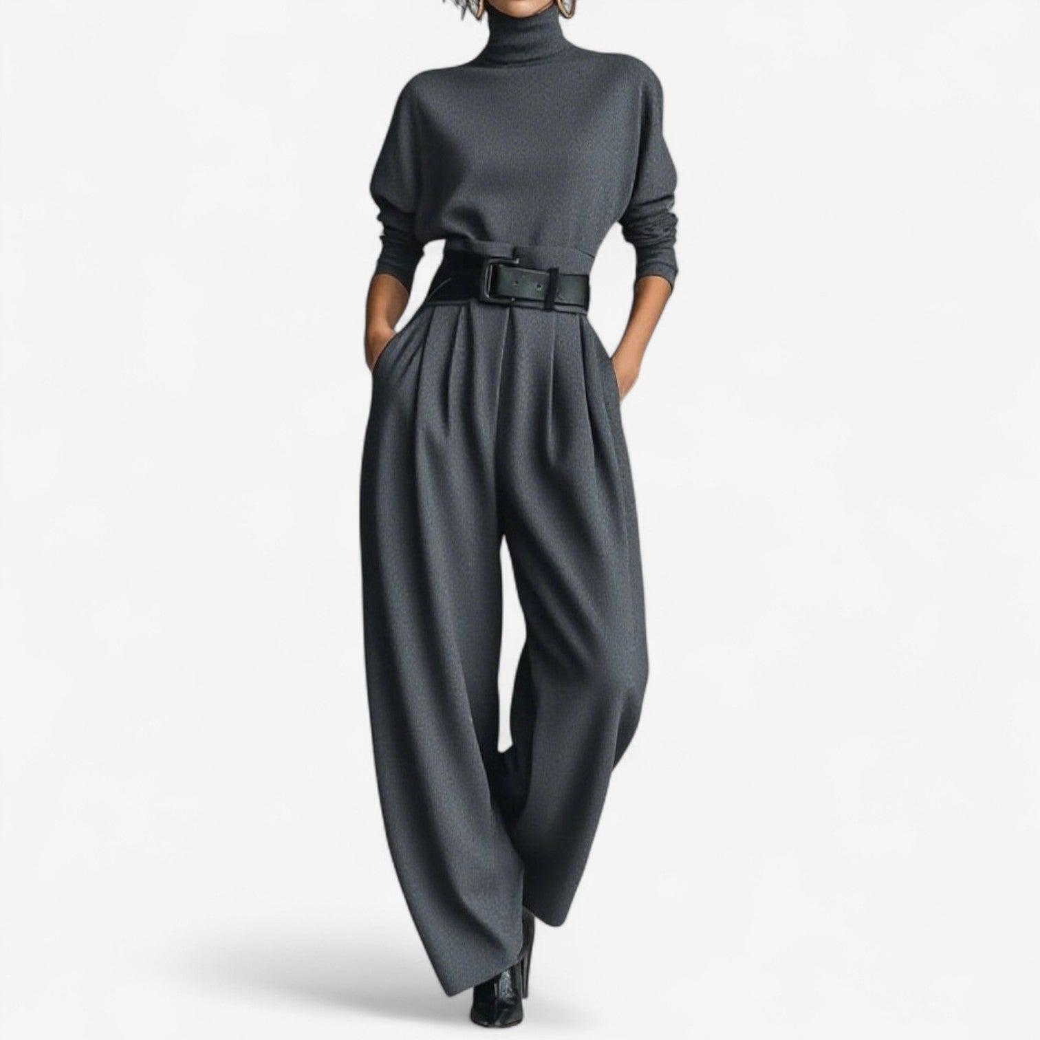 Doris - Jumpsuit mit hohem Kragen
